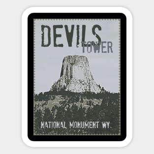 Devil's Tower Stamp Sticker